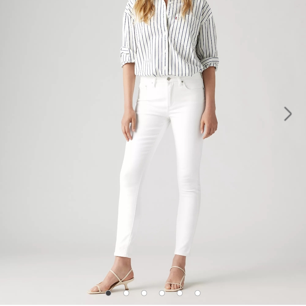 Levi's 721 White Ankle Skinny Jeans